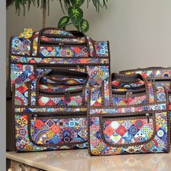 تصویر کیف مسافرتی ساک نوزادی و استخری سرویس سه تکه کیف مسافرتی کرپ در سه سایز کوچک و متوسط و بزرگ 