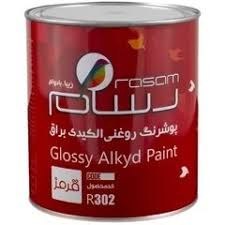 تصویر رنگ قرمز روغنی ربعی رسام 