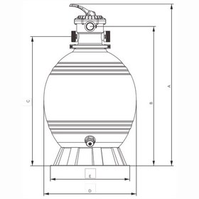 تصویر فیلتر شنی تصفیه استخر سیپو مدل CP-450B 