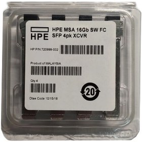 تصویر ماژول فیبر نوری اچ پی HPE MSA 16Gb SW FC SFP 4pk XCVR 