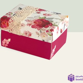 تصویر جعبه کادو طرح گلهای بهاری flower-box-FL-01 