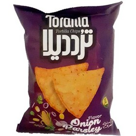 تصویر برگه ذرت پیازجعفری-فاقدگلوتن100گرم ترددیلا Tordilla gluten-free onion & parsley corn chips 100g