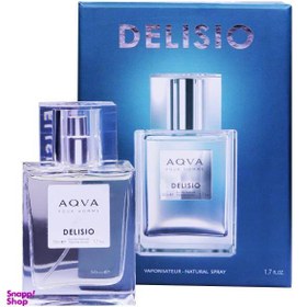 تصویر ادوپرفیوم مردانه دلیسیو (Delisio) مدل Aqva Pour Homme حجم 50 میلی‌ لیتر 