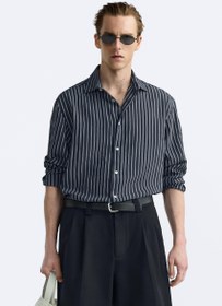 تصویر پیراهن راه راه مردانه زارا STRIPED SHIRT 