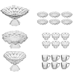 تصویر مدل تیتانو - سرویس پذیرایی 6 نفره (ست 23 پارچه) سرویس پذیرایی این کریستال مدل تیتانو 23پارچه