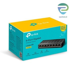 تصویر سوئیچ شبکه گیگابیتی 8 پورت تی پی-لینک مدل LS1008G TP-LINK Switch 8 Port LS 1008G