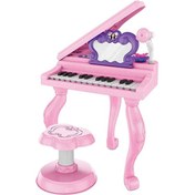 تصویر اسباب بازی موزیکال مدل پیانو پایه دار و میکروفون 