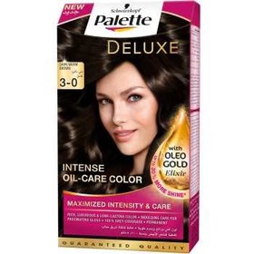 تصویر کیت رنگ مو پلت سری Deluxe مدل Dark Warm Brown شماره 0-3 Palette Kit Deluxe Dark Warm Brown Shade 3-0