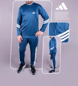 تصویر ست تیشرت شلوار آبی Adidas مدل 1318 