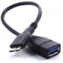تصویر کابل OTG 3.0 : کابل micro USB 3.0 نر به USB 3.0 ماده فرانت 