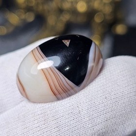 تصویر نگین سنگ عقیق سلیمانی معدنی کد 35240 