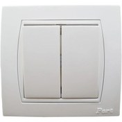 تصویر کلید دو پل طرح چوب آذین پارت الکتریک Part Electric