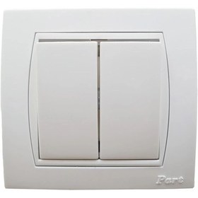 تصویر کلید دو پل طرح چوب آذین پارت الکتریک Part Electric