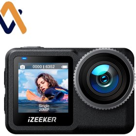 تصویر دوربین اکشن ورزشی 4K ضدآب وایفا دار مارک iZEEKER مدل iA400 