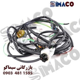 تصویر سیم کشی چراغ جلو و فن سمند IK9600058280 دناکو | دسته سیم سمند سال کد فنی 8280 