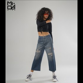 تصویر شلوار جین واید لگ کد2487 