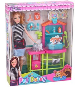 تصویر ست اسباب‌بازی و عروسک میز حمام حیوانات خانگی برند shuer Bathing Table Pet Toy and Doll Set