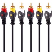 تصویر کابل 3 به 3 صدا و تصویر RCA تسکو مدل TC 13 به طول 1.5 متر 