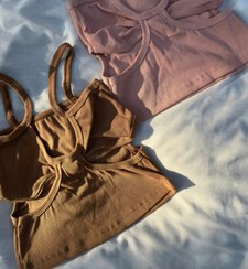 تصویر کراپ تاپ زنانه مدل پروانه ای کد15 