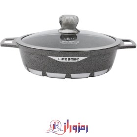 تصویر تابه گرانیتی لایف اسمایل مدل FLCMSHR28 LIFE SMILE FLCMSHR24 Shallow Pot with Granite Coating