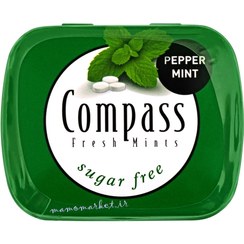 تصویر خوشبوکننده دهان نعنا فلفلی کمپاس بدون گلوتن و قند Compass fresh mints peppermint 