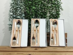 تصویر قاشق وچنگال یونیک ۱۲تایی ۶عدد چنگال و۶عدد قاشق 