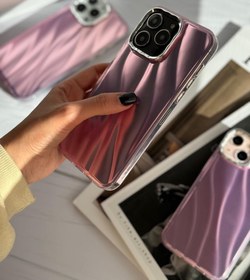 تصویر قاب موج صورتی 