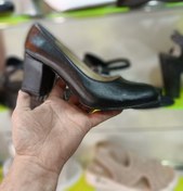 تصویر کفش مجلسی زنانه مدل پاشنه ۵ سانت رنگ مشکی 