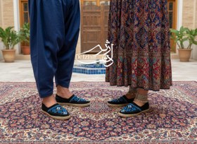 تصویر گیوه طرحدار دور کنفی 