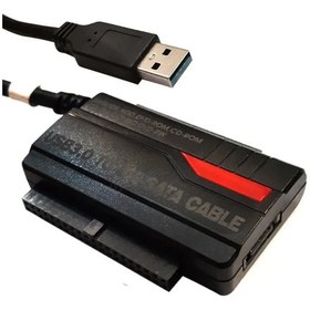 تصویر آداپتور USB 3.0 به IDE و SATA همراه پاور فرانت Faranet USB 3.0 TO IDE + SATA CABLE W/power