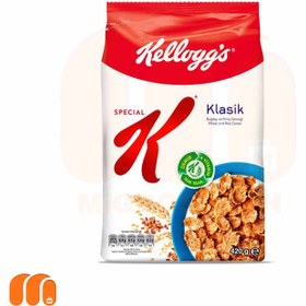 تصویر غلات بار صبحانه کلاگز Kelloggs حاوی گندم و غلات برنج وزن 420 گرم 