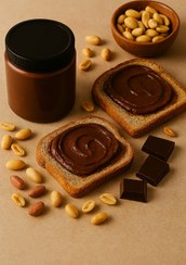 تصویر کره بادام زمینی شکلات تلخ ،خوشکام، ۱۰۰ درصد خالص و ارگانیک 