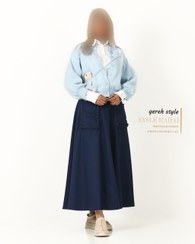 تصویر ست ژآکت و دامن گره استایل تدی 