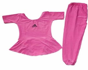 تصویر لباس ژیمناستیک دخترانه سایز ۵ رنگ ارغوانی 