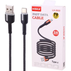 تصویر کابل تایپ سی فست شارژ Hiska LX-2022 3A 2m Hiska LX-2022 3A 2m Type-C Cable