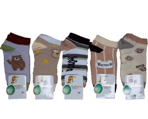 تصویر جوراب مچی بچگانه طرح ترکیبی 