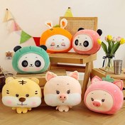 تصویر ست بالشت و پتو عروسکی طرح حیوانات 