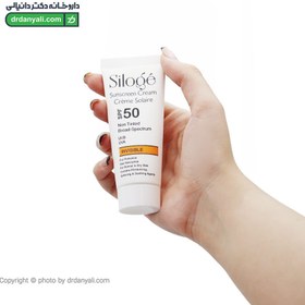 تصویر سيلوژه ضدآفتاب بي رنگ پوست نرمال تا خشک SPF 50 ميل 40 SILOGE SUNSCREEN CREAM NON TINTED SPF 50 40 ML