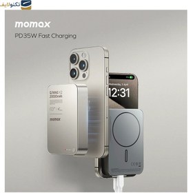 تصویر پاوربانک مومکس مدل IP133 ظرفیت ۲۰ هزار میلی آمپر ساعت وایرلس 