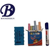 تصویر پک تخته پاک کن-گچ و ماژیک وایت برد 