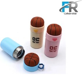 تصویر ماگ سفری مدل توپ بسکتبال گنجایش 300 میلی لیتر Travel mug basketball 300 ml