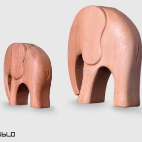 تصویر دکوری فیل چوبی 