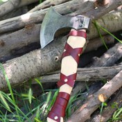 تصویر تبر دست‌ساز مدل رستم | تبر کمپینگ و طبیعت‌گردی مقاوم و حرفه‌ای 