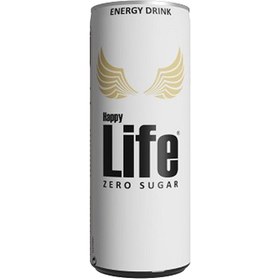 تصویر انرژی زا هپی لایف بدون قند 250 میل - باکس 24 عددی Happy Life without sugar Energy drink 250 ml - box of 24 pieces