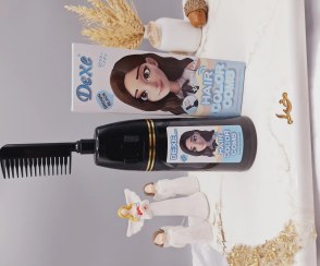 تصویر شانه رنگ مو قهوه‌ای تیره Dexe کد 4849 