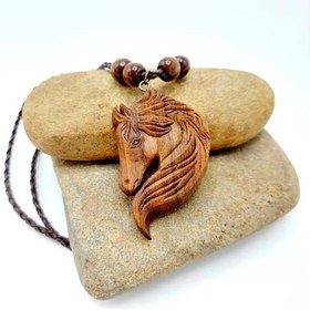 تصویر گردنبند چوبی طرح روح Wooden Soul Design Necklace