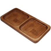 تصویر اردوخوری چوبی طرح مستطیل 2 خانه 042 