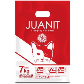 تصویر خاک گربه ژوانیت مدل اکو وزن ۷ کیلوگرم Juanit Cat Litter Eco Model 7kg