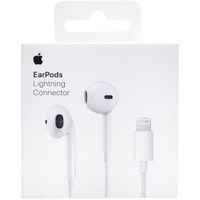 تصویر هندزفری اپل مدل EarPods با کانکتور لایتنینگ اصل iPhone Wired Headphones Lightning Connector