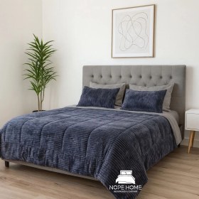 تصویر روتختی مخمل پلیسه کریستال دو نفره 